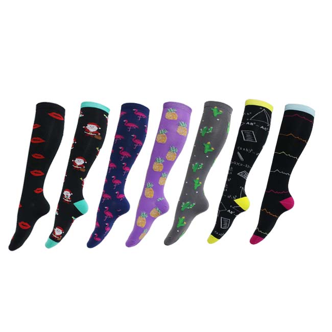 product-Aoda Clothes-Fancy 15-20 mmhg sport women running graduated compression socks-img