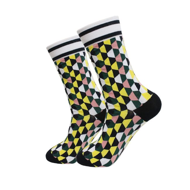 Diamond happy colorful fashion socks