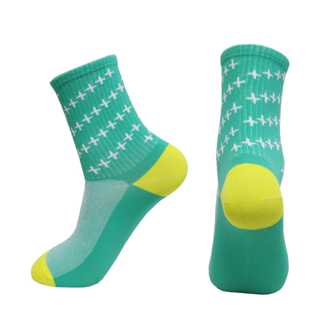 product-Aoda Clothes-Custom nylon 3D print running compression crew socks with logo-img