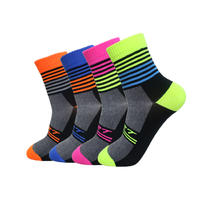 Custom colorful nylon breathable compression running socks for men and women