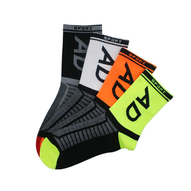 product-Aoda Clothes-Custom logo sports knitted socks compression mens socks-img