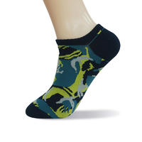Low Cut Casual Invisible Ankle Socks camouflage pattern cotton boat socks