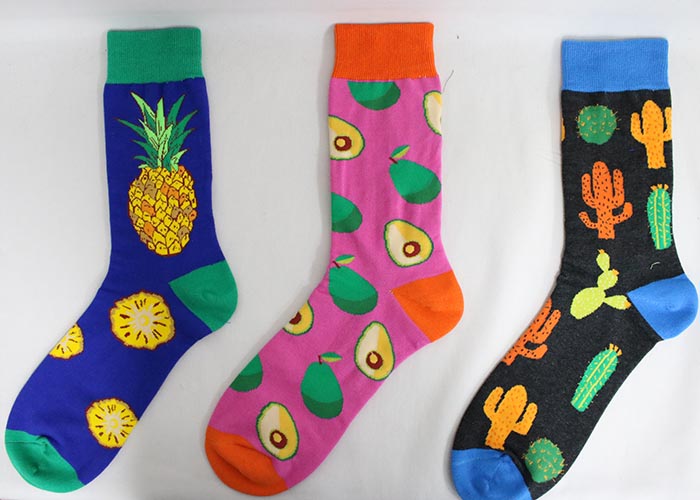 product-AODA custom cotton Cool Colorful Fruit Printed Cotton Socks for Men and Women Christmas Gift