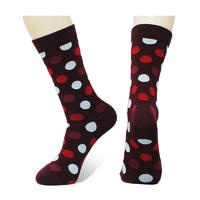 Wholesale Comfortable Dots Happy Socks  Custom Fashion Cotton-Blend Dress Socks Unisex