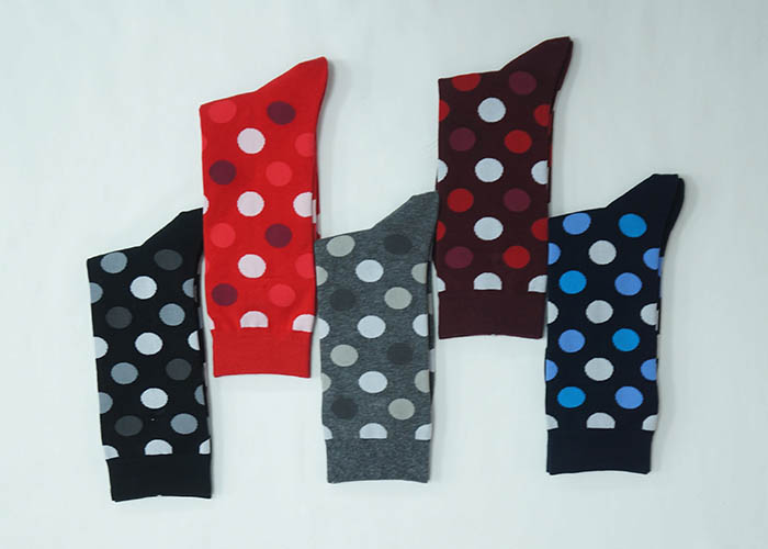 product-Wholesale Comfortable Dots Happy Socks Custom Fashion Cotton-Blend Dress Socks Unisex-Aoda 