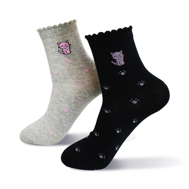 product-Women 5 Pairs Crew Socks Cotton Casual Socks-Aoda Clothes-img